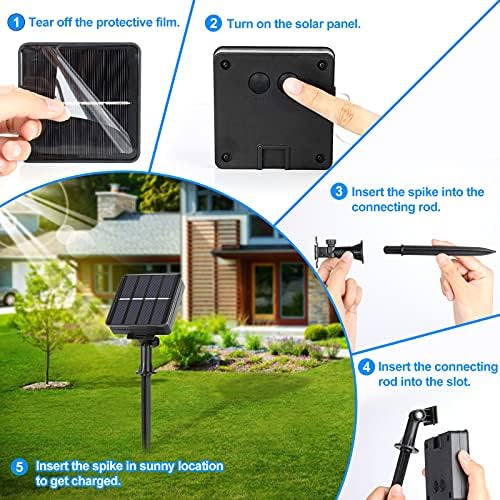 4-Pack Solar Fairy Lights Outdoor, Extra-Long 288FT 800LED String Lights - Image 3