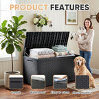 EasyUp 110 Gal Waterproof Outdoor Storage Box UV Resistant Deck Box - Image 7