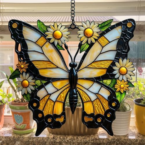 Floral Monarch Acrylic Suncatcher - Image 4