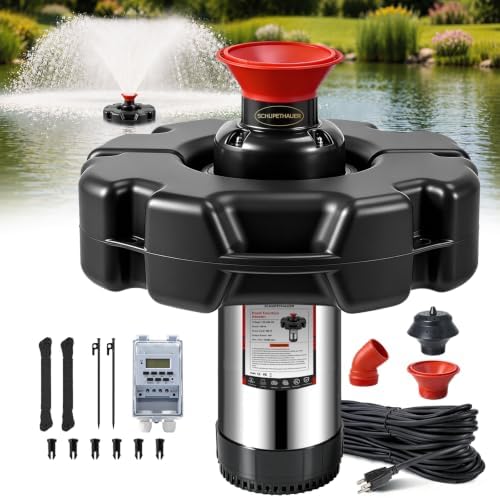 1HP 110V Floating Pond Fountain Aerator Pump, for Ponds Lakes by SCHUPETHAUER