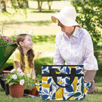 Lemon Style Garden Tool Bag Tote for Men Women Multiple Pockets Wide Mouth Heavy Duty Waterproof Tool Organizer Bag for Outdoor Lawn Yard Portable Gardening Storage With Elasticbands - Image 5