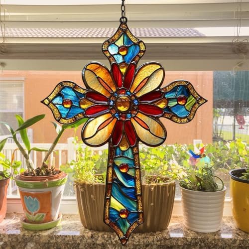Christian Cross Acrylic Suncatcher - Image 4
