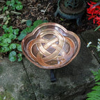 Dara Knot Tripod Stand Birdbath Antique Copper Finish Outdoor Garden Decorative Wildlife Water Bowl Yard Patio Lawn Accent - Image 4