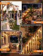 25Ft G40 LED White Outdoor String Lights with 27 Shatterproof Globe Bulbs - Image 6