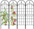 LZRS 71x80in Rustic Iron Arch Decoration Garden Trellis with Black Metal Coating – Perfect for Supporting Climbing Plants Outdoor, Roses, Vines, Flowers, and Vegetables. by LZRSPET