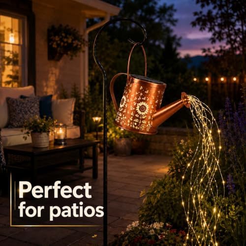 Solar Watering Can Light, LED String Lantern, Sunflower Bee Yard Decoration - Image 2