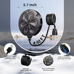 Bird Bath Heater for Outdoors in Winter, 110W Birdbath Water Heater Full-Covered Aluminum, Bird Bath Deicer Pond Deicer with Thermostatically Control, Chicken Water Heater, 4.92 Ft Power Cord (Black) - Image 5