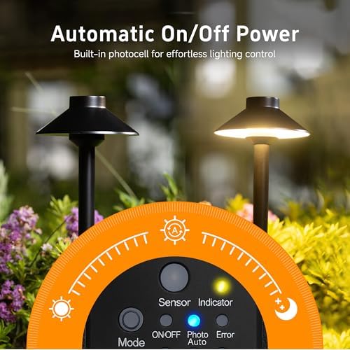 Gardenreet 65W Low Voltage Landscape Lighting Transformer with Timer and Photocell Sensor IP65 Waterproof, 12V DC for Outdoor LED Pathway, Spotlights - Image 4