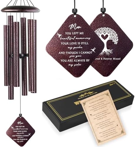 Sympathy Gifts for Loss of Mom, 32" Memorial Wind Chimes for Loss of Mother, Windchimes, Condolence Bereavement Gifts in Memory of Mom (Bronze) by Doopeer