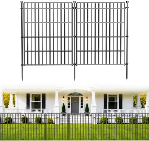 No Dig Garden Fence, Dog Fencing Outdoor for Yard, 10 Panels by OutdoorFence