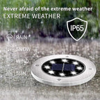 INCX Solar Lights Outdoor Waterproof, Cold White, 16 Pack Ground Lights - Image 2