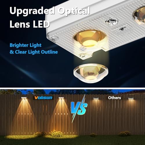VOLISUN Solar Fence Lights Outdoor 16 Pack, 50Lumen RGB Color Changing - Image 2