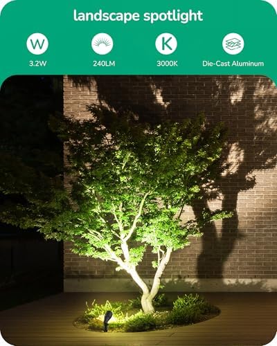 EDISHINE Low Voltage Spotlight,Aluminum Housing Outdoor Lighting ACDC 240LM - Image 2