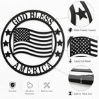 Custom Patriotic Metal Wall Sign Personalized Family Name Last Name Metal Sign American Flag Decor God Bless Personalized Signs Patriotic Home Gift - Image 5