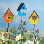 51” Metal Bird Houses Stake for Outside Hummingbird Design - Image 7