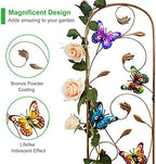 SUNNYPARK Set of 2 Butterfly Metal Garden Trellis for Climbing Plants, Decorative Vegetables Flowers Vine Trellis for Outdoor Patio 60'' H x 11'' W - Image 3
