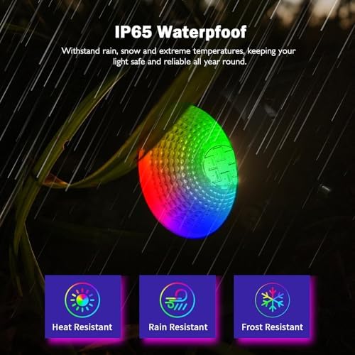 RGBW Low Voltage Landscape Lights, 10W 12/24V Color Changing Landscape Lighting with Remote, IP65 Waterproof Outdoor LED Spotlight for Garden Christmas Halloween, 8 Pack with Connectors - Image 4