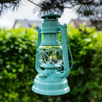 Feuerhand Outdoor Kerosene Fuel Lantern, German Made Weather Resistant Baby Special 276 Galvanized Hurricane Lamp for Camping or Patio, 10 Inches, Pastel Green - Image 4
