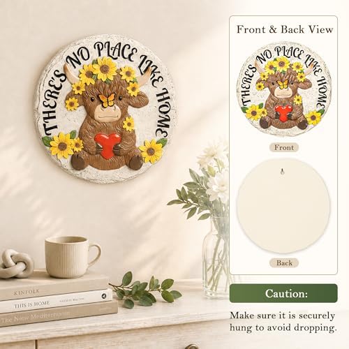 GIGALUMI Highland Cow Garden Stepping Stones Outdoor Walkway Yard Patio - Image 3