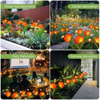 Solar Garden Lights, 8 Pack Solar Swaying Bee Lights with Flowers, Waterproof Firefly Light Outdoor for Garden Patio Yard Pathway Fall Decoration, Gifts for Women Mother's Day - Image 6