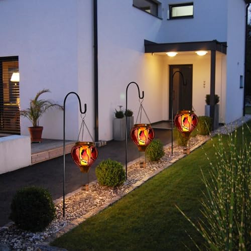 Cardinal Bird Hot Air Balloon Solar Lantern Outdoor Waterproof Garden Decor - Image 3