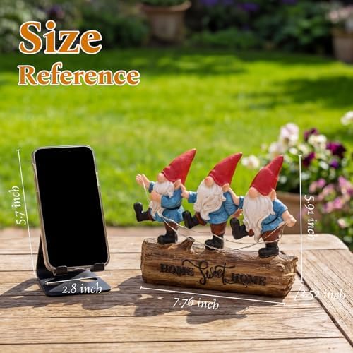 PETAFLOP Solar Gnome Garden Decor,Home Sweet Home Gnomes Outdoor Decorations for Yard Patio Balcony Pathway Lawn, Father’s Day Birthday Housewarming Gifts for Women Mom Grandma - Image 2