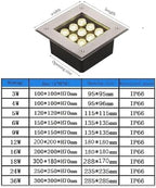 85-265V Underground Light LED, Outdoor Buried Lights, IP67 Waterproof LED Square Landscape Lights(Green Light,6W) - Image 2