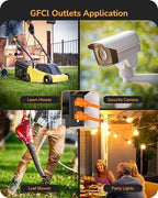 EDISHINE 2 Pack Outdoor Wall Light with Outlet Motion Sensor Dusk to Dawn - Image 6
