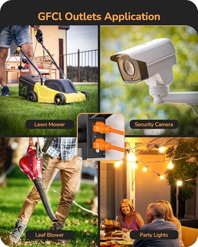 EDISHINE 2 Pack Outdoor Wall Light with Outlet Motion Sensor Dusk to Dawn - Image 6
