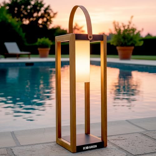 EcoGreen Solar Lanterns Outdoor Waterproof, Solar Lights for Yard (Large) by Home