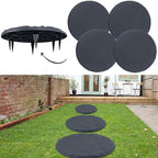 4Pcs Large Stepping Stones Outdoor Garden Walkway, Durable Plastic Pavers for Patio, Pathway, and Landscaping, Weatherproof Stepping Stones with Ground Stakes for Easy Installation (Round Grey) by MARCHROSE