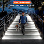 Solar Step Lights for Outside, 6-Pack Stair Light Outdoor Waterproof IP67, 14 LED Cool White Light Solar Powered Lighting for Steps, Stairs, Deck, Patio, Walkway, Front Porch Decor - Image 5