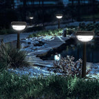 Ensenior Solar Lights Outdoor, 8 Pack, Cool White, Unique Light Pattern - Image 2