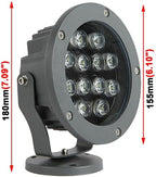 12W Blue LED Outdoor Wall Wash Flood Light Fixture Project Spot Lamp DC 12V - Image 2