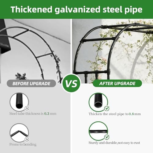 Half Side Garden Arch Trellis for Climbing Plants Outdoor,4FT×8.5FT - Image 4