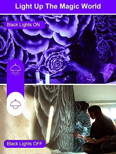 ZUCKEO 15W Halloween Blacklight Spotlight Outdoor LED Black Lights Waterproof Landscape Lighting with US Plug for Glow Dancing Party Body Painting Neon Poster Christmas Decorations(2Pack) - Image 5