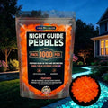 Glow in the Dark Rocks Outdoor Colorful Glow-in-the-Dark Garden Stones Night Guide Pebbles Glowing Pebbles for Garden Outdoor Fish Tank Aquarium Decorations (Orange,1000) by Peticehi