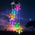 Hummingbird Solar Wind Chimes for Outside - Color Changing LED Outdoor Solar Lights Waterproof Windchimes, Home Garden Patio Yard Porch Decoration (Star) by WCLC