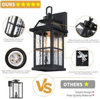 14 '' Outdoor Lights for House 2 Packs, Black Exterior Light Fixtures - Image 4