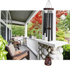 Memorial Wind Chimes for Loss of Loved One, Windchimes in Memory of a Loved One, Sympathy Gift Baskets, Bereavement Condolence Gifts, Memorial Gifts for Loss of Mom, 32" Sympathy Butterfly, Black - Image 6