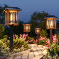 XMCOSY+ 4-Pack Solar Pathway Lights Outdoor, 25 Lumens Solar Garden Lights by XMcosy