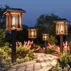 XMCOSY+ 4-Pack Solar Pathway Lights Outdoor, 25 Lumens Solar Garden Lights by XMcosy
