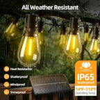 Solar Lights Outdoor, 40FT S14 LED IP65 Waterproof Patio Lights - Image 2