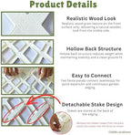 LaLaGreen Decorative Garden Edging Border (23in, 10 Pack) White Fence Panel - Image 3