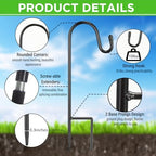24 Pack 15 Inch Shepherds Hooks Outdoor Metal Garden Hook for Hanging Plant - Image 5