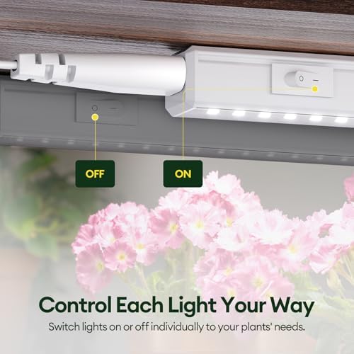 Maygrove Grow Lights for Indoor Plants, Sunlike Full Spectrum 5000K 2FT LED Growing Lamp 60W (4 x 15W), T5 Grow Light Strip for Seed Starting, Vegetables, Linkable, White, 4-Pack - Image 5