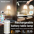 1 pack Cordless Table Lamp Rechargeable, 10000 mAh Portable LED Battery Operated Lamp With Remote Control, 10 Colors Dimmable Touch Desk Light with Timer for Bedside Night Light Outdoor Patio Camping - Image 3