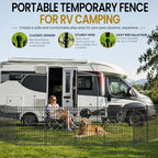 No Dig Garden Fence, Dog Fencing Outdoor for Yard, 10 Panels with Gate - Image 5
