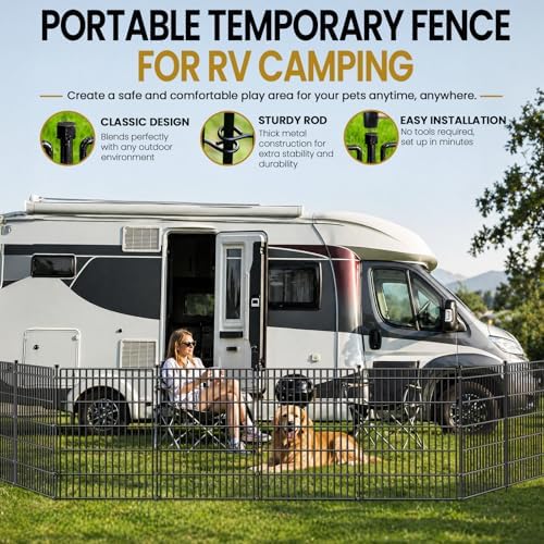 No Dig Garden Fence, Dog Fencing Outdoor for Yard, 10 Panels - Image 5