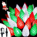 Connectable C6 Christmas Lights Outdoor String 78FT 240 LED Red White Green by EEW